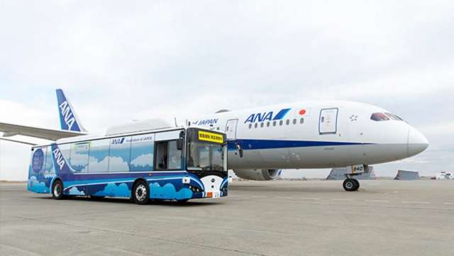 Одна з найбільших японських авіакомпаній представила власний електричний автобус