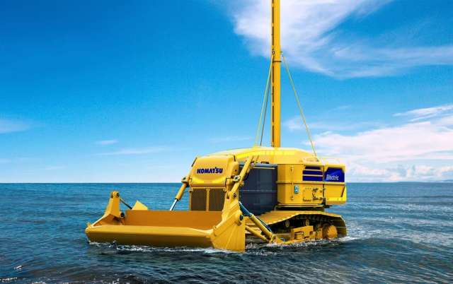 Komatsu представить електричні бульдозери для роботи під водою