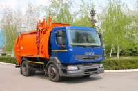 KrAZ has developed a new garbage truck with side loading